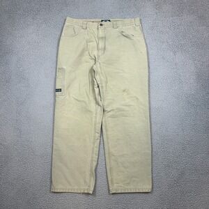 Arborwear Tree Climber Pants Mens 38x30 Light Khaki Canvas Workwear Utility Duty